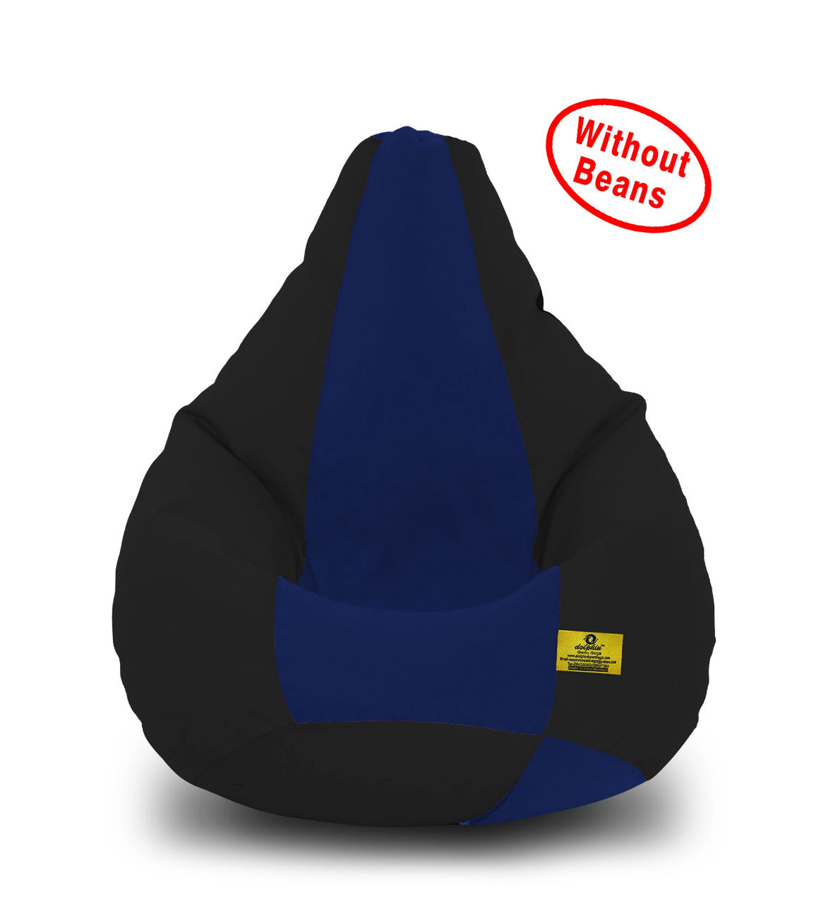 Bean Bag: XL Black/N.Blue Fabric Cover (Without Beans)