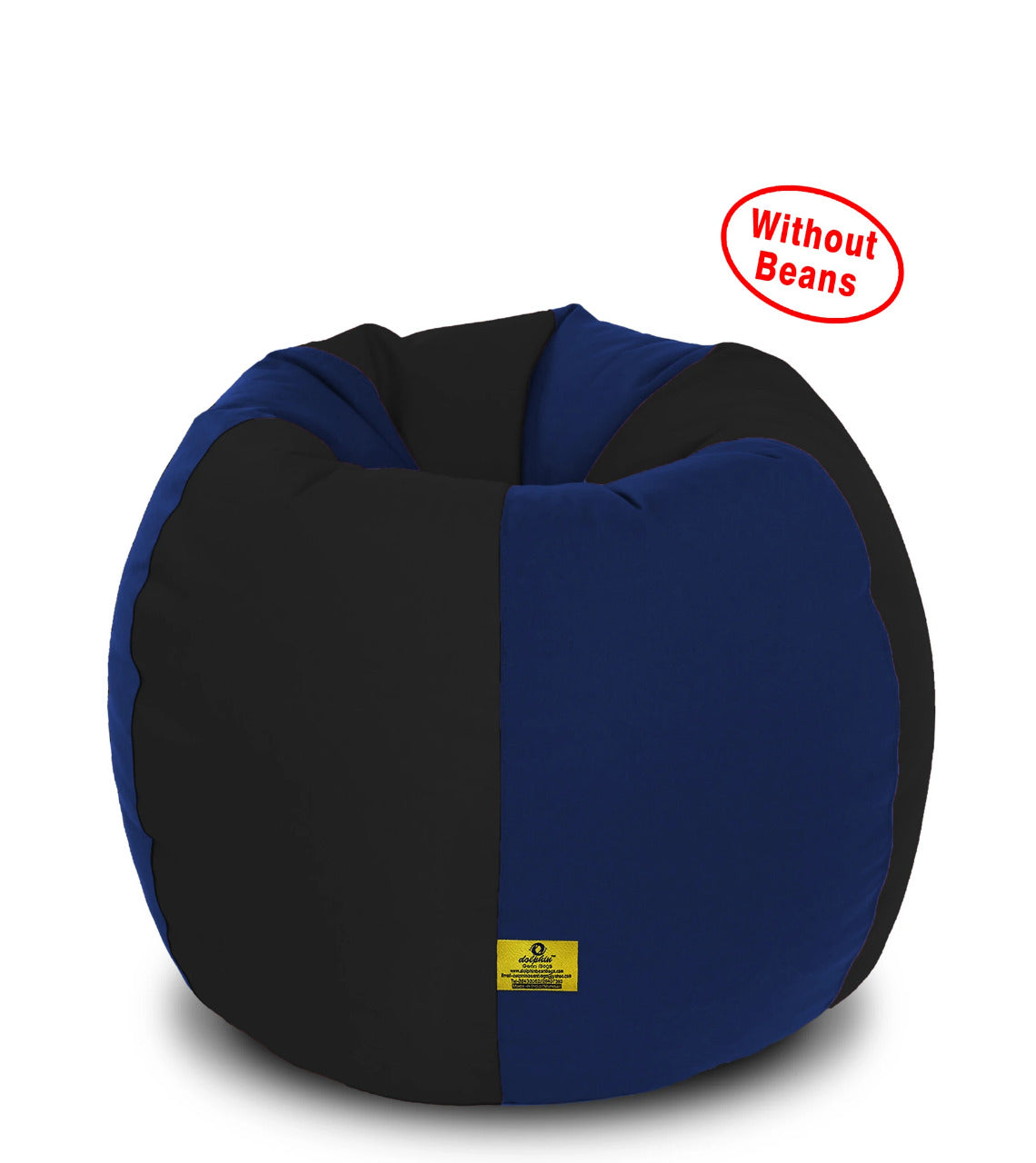 Bean Bag: XL Black/N.Blue Fabric Cover (Without Beans)