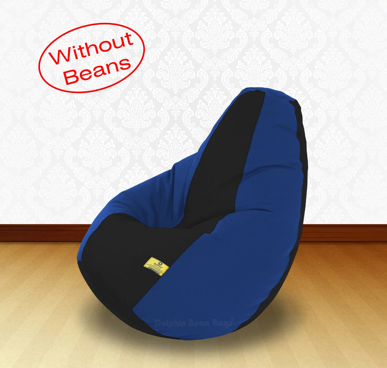 Bean Bag: XL Black/R.Blue Fabric Cover (Without Beans)