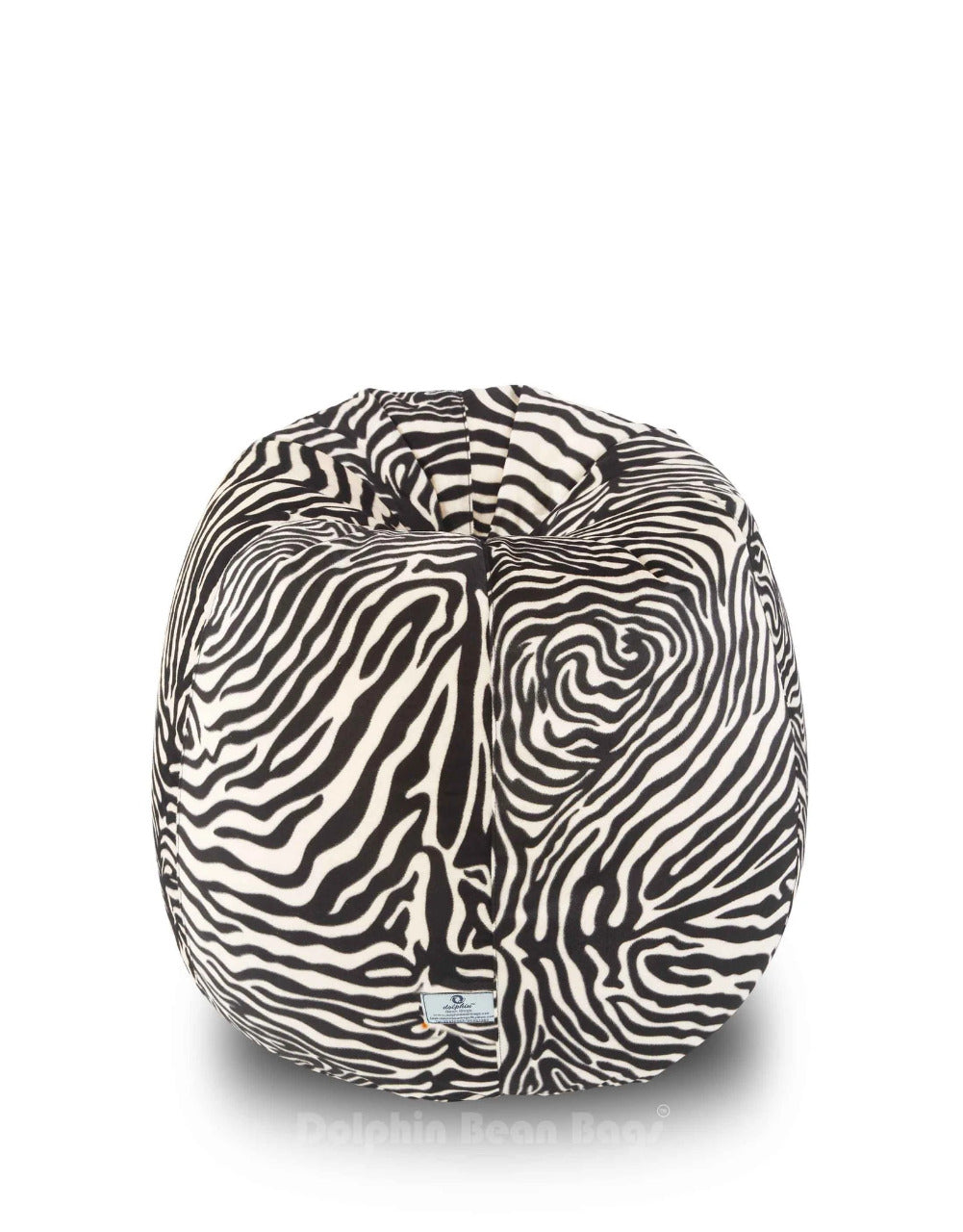 Bean Bag : XL Blk-White-ZEBRA-FABRIC-FILLED & WASHABLE (with Beans)