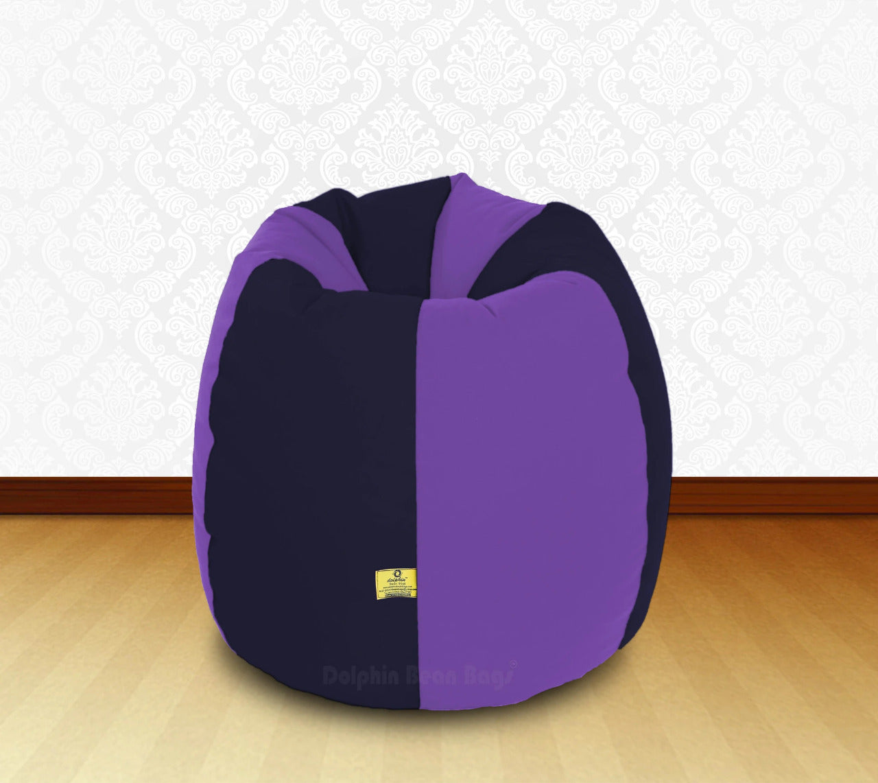 Bean Bag : XL N.Blue/Purple-FABRIC-FILLED & WASHABLE (with Beans)