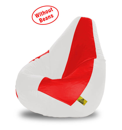 Bean Bag: XL RED&WHITE BEAN BAG COVER (Without Beans)