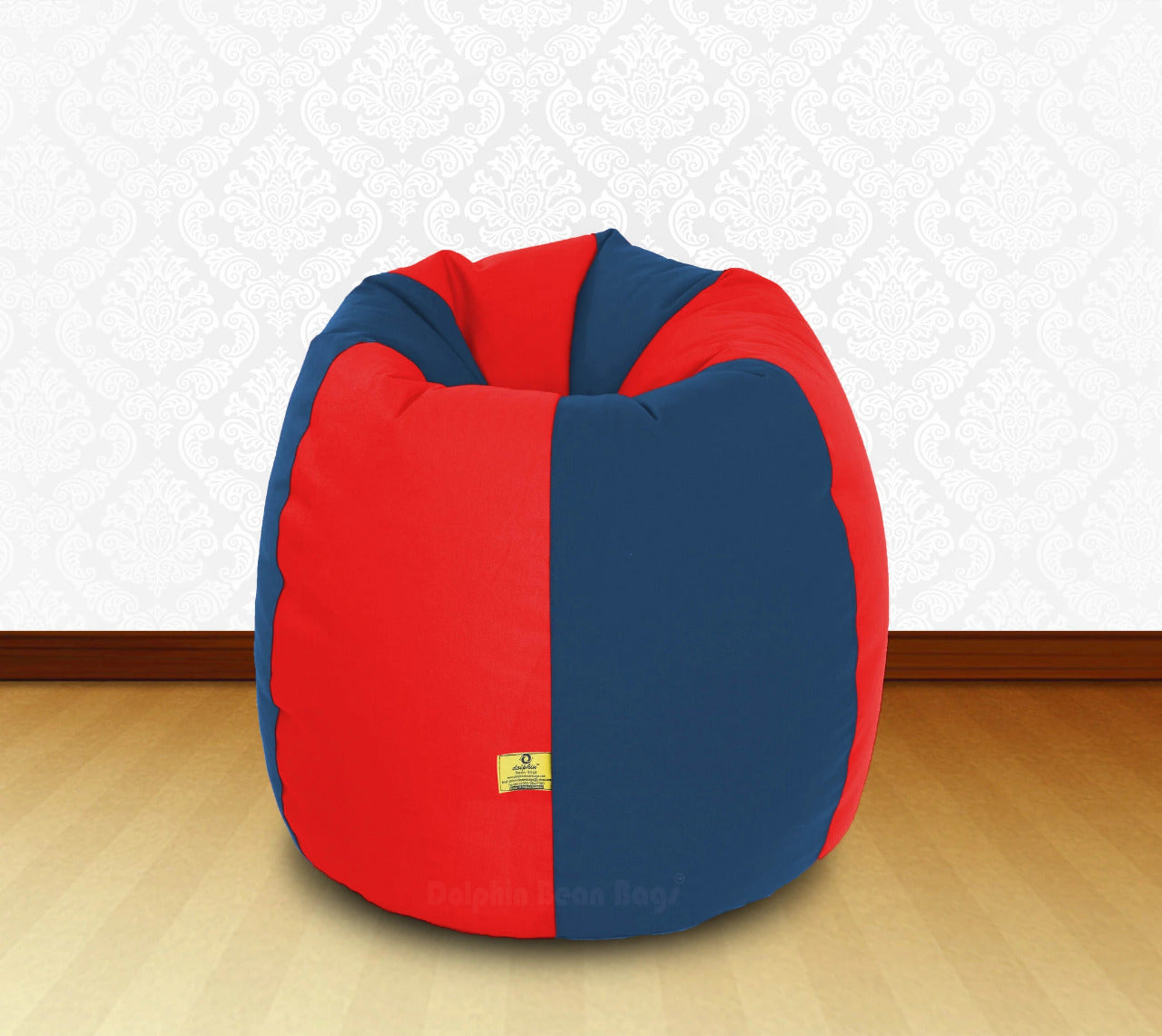 Bean Bag : XL Red/R.Blue-FABRIC-FILLED & WASHABLE (with Beans)