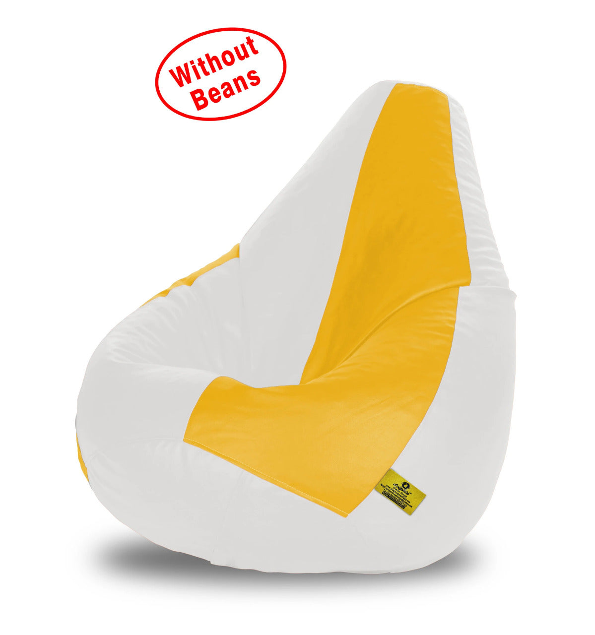Bean Bag XL WHITE&YELLOW BEAN BAG-COVERS(Without Beans)
