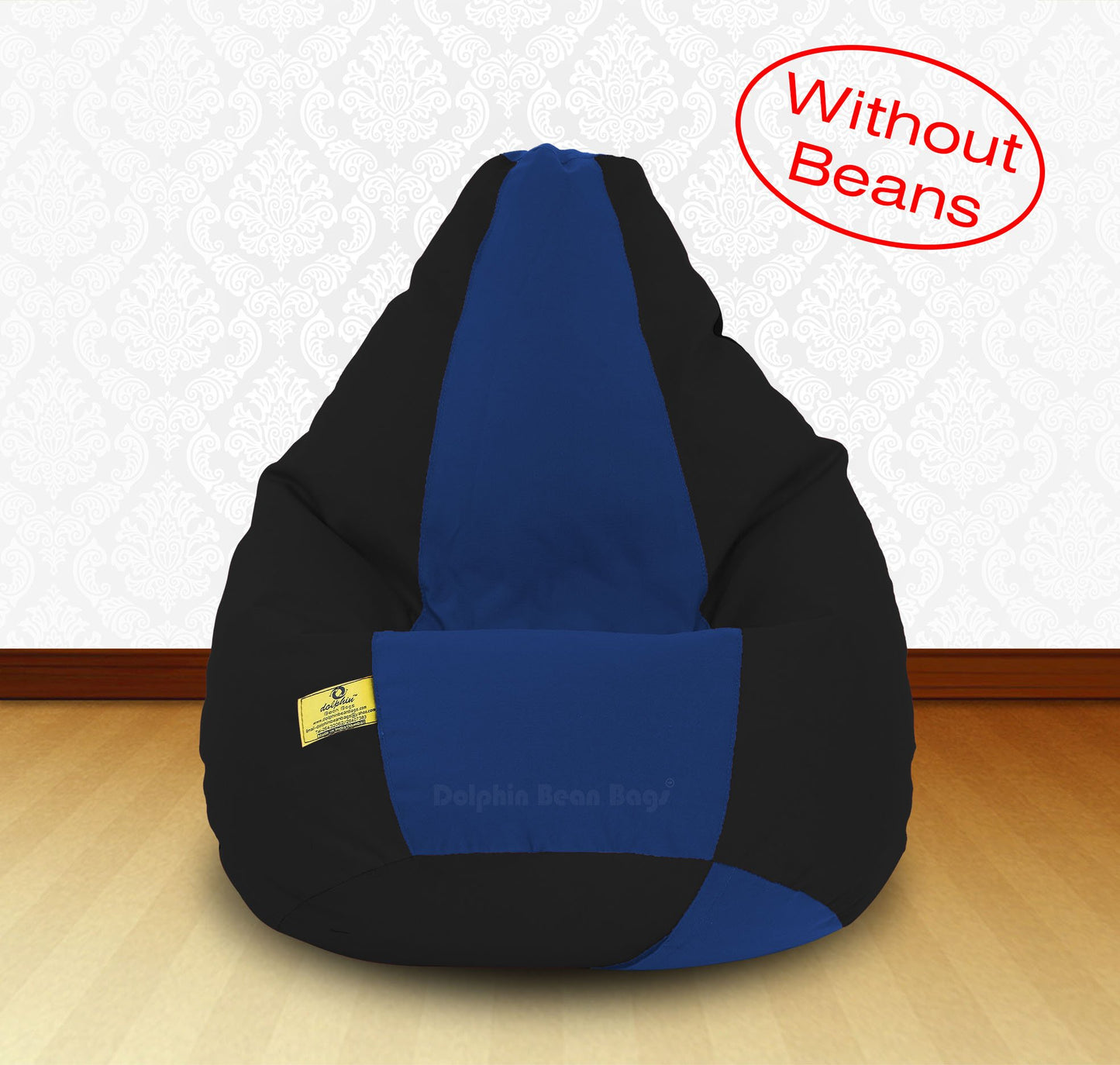 Bean Bag XXL BLACk R.BLUE-FABRIC-COVERS(WITHOUT BEANS)