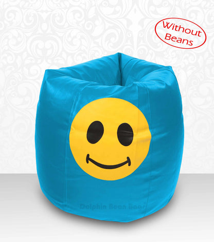Bean Bag: XXL Bean Bag Turquoise-Smiley-COVERS(without Beans)
