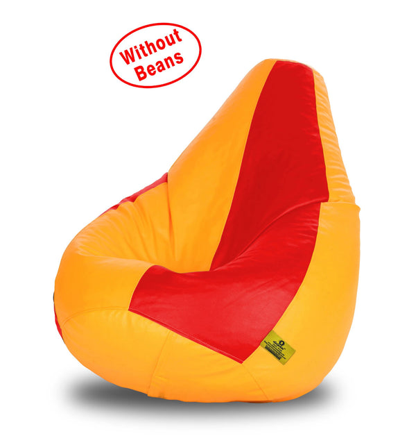Bean Bag: XXL Red & Yellow Bean Bag Cover (Without Beans)