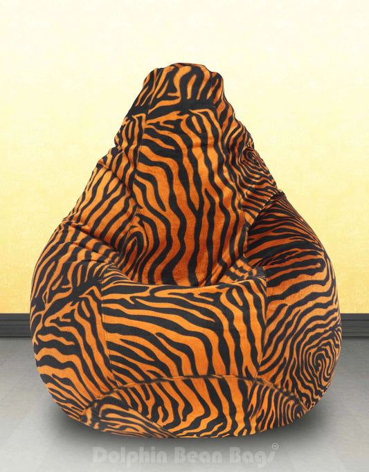 Bean Bag : 2XLGOLDEN ZEBRA-FABRIC-FILLED & WASHABLE (with Beans)