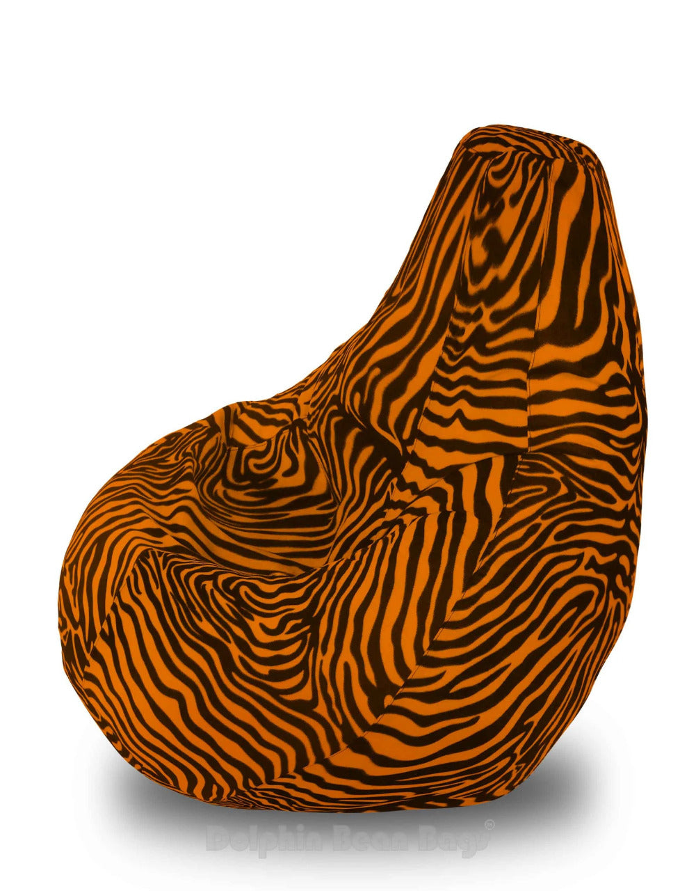 Bean Bag : 2XL GOLDEN ZEBRA-FABRIC-FILLED & WASHABLE (with Beans)