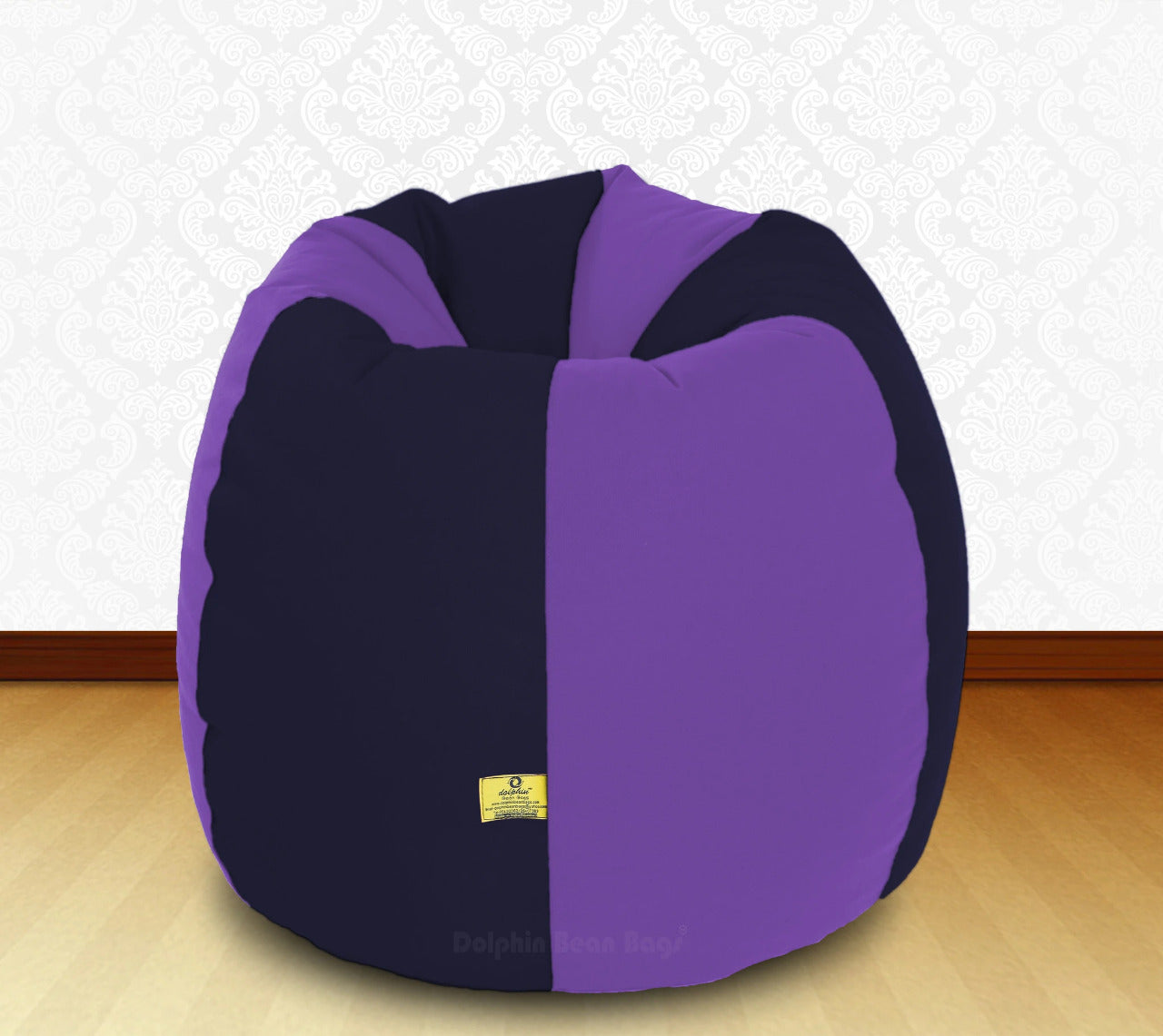 Bean Bag : XXL N.Blue/Purple-FABRIC-FILLED & WASHABLE (with Beans)