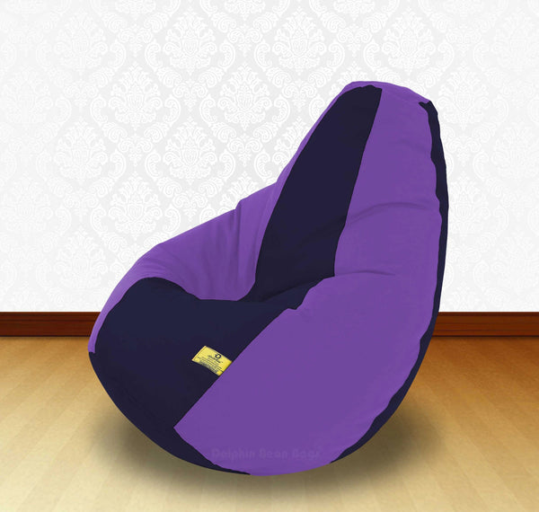 Bean Bag : XXL N.Blue/Purple-FABRIC-FILLED & WASHABLE (with Beans)