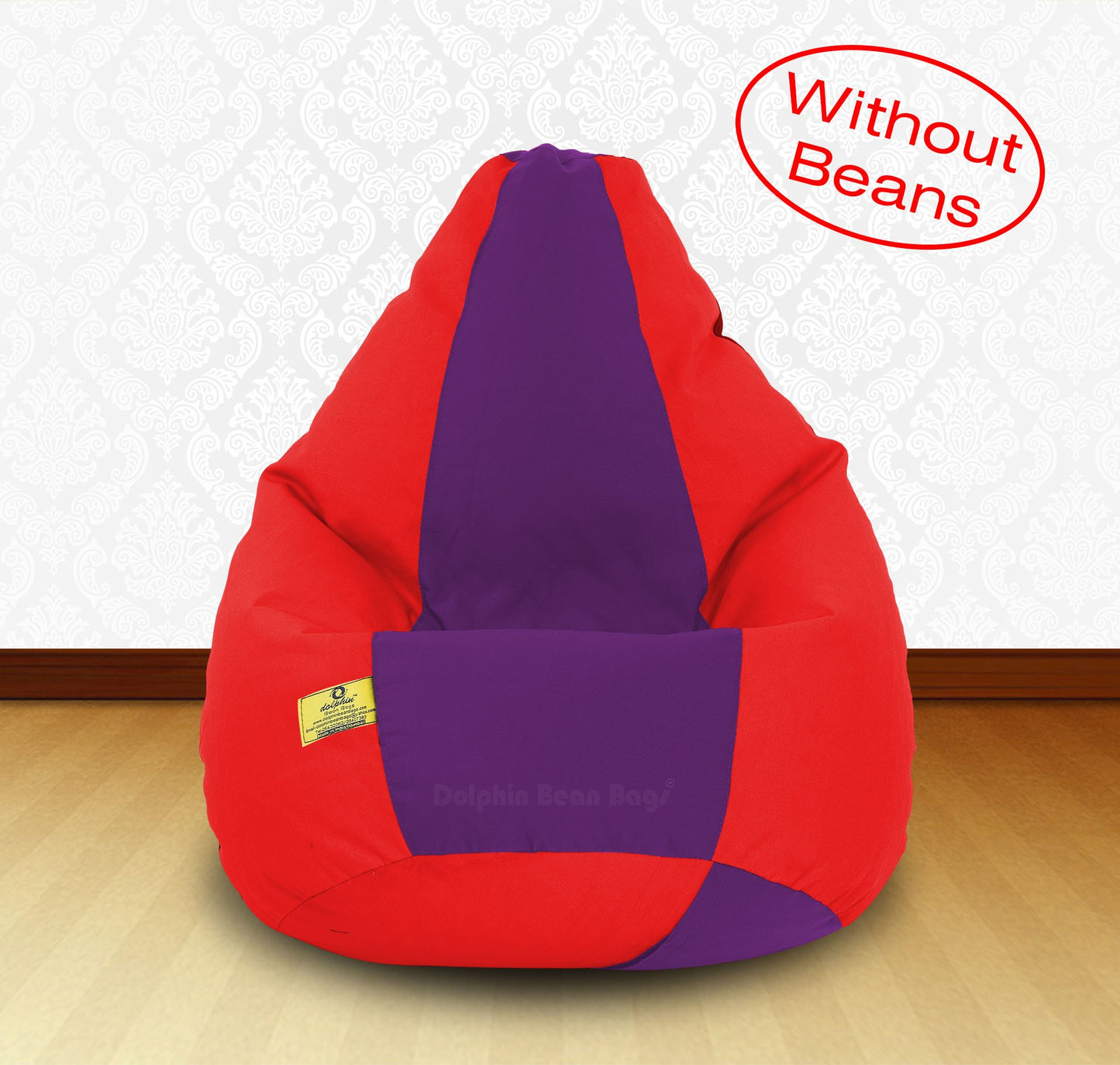 Bean Bag  XXL RED PURPLE-FABRIC-COVERS(WITHOUT BEANS)