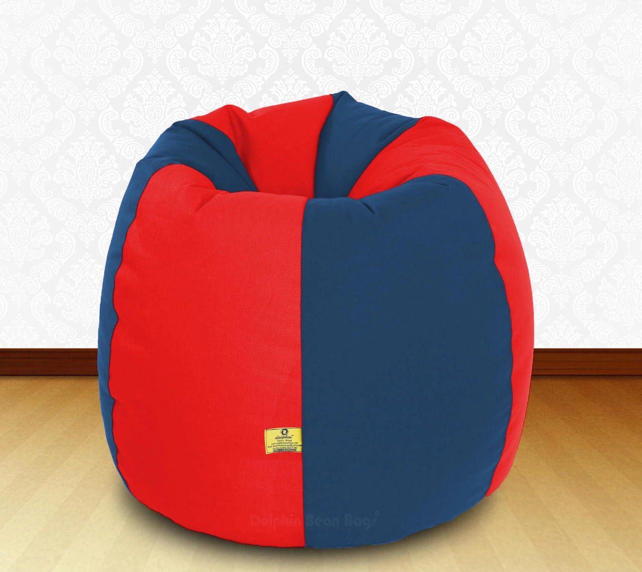 Bean Bag : XXL Red/R.Blue-FABRIC-FILLED & WASHABLE (with Beans)