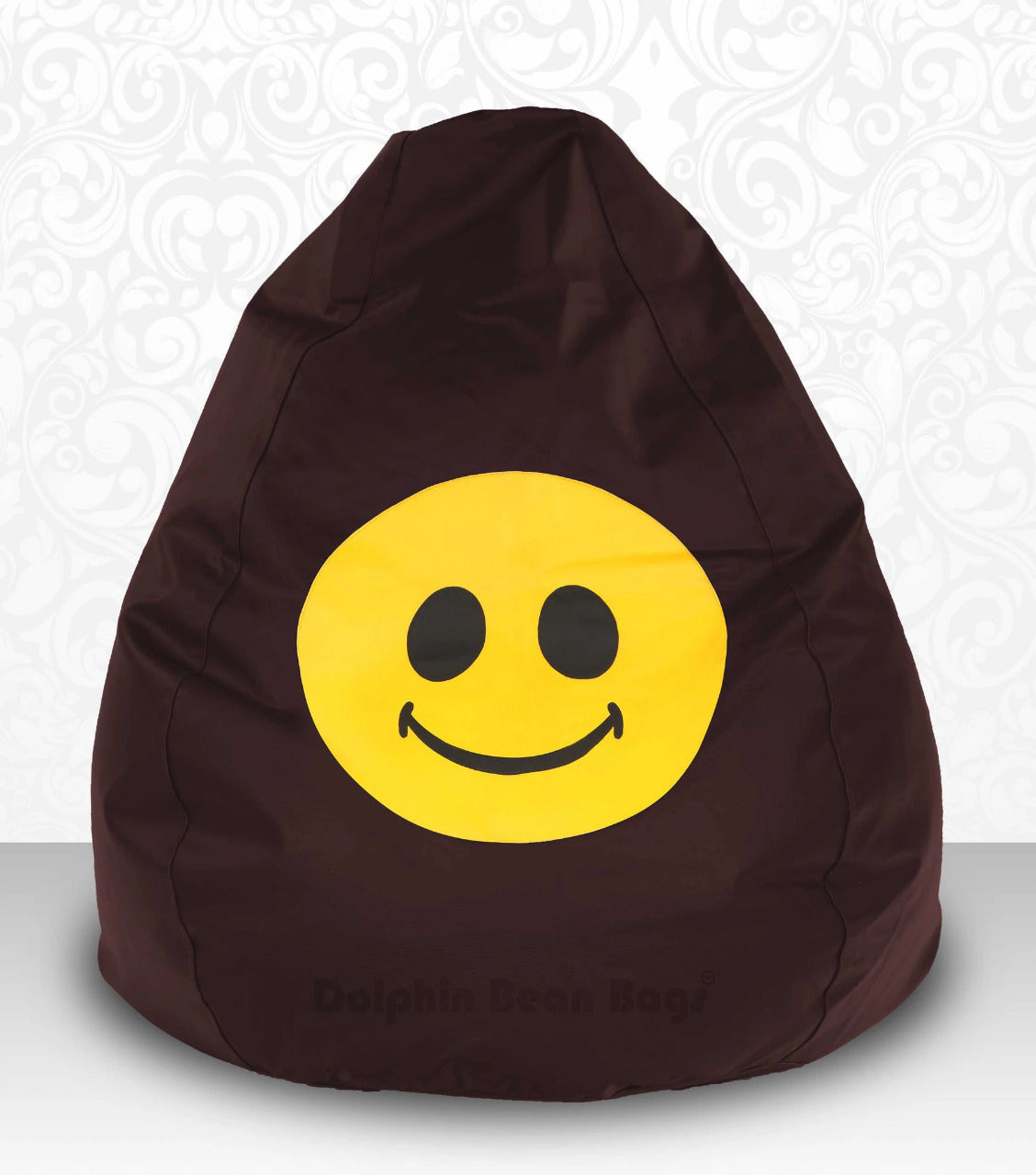 Bean Bag : XXXL Bean Bag Brown-Smiley-FILLED (with Beans)