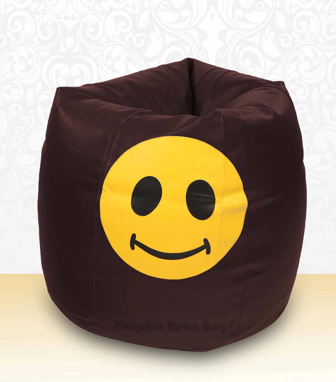 Bean Bag : XXXL Bean Bag Brown-Smiley-FILLED (with Beans)