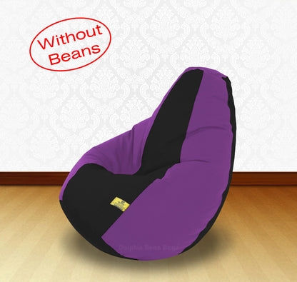 Bean Bag : XL Black/Purple-FABRIC-COVERS(without Beans)