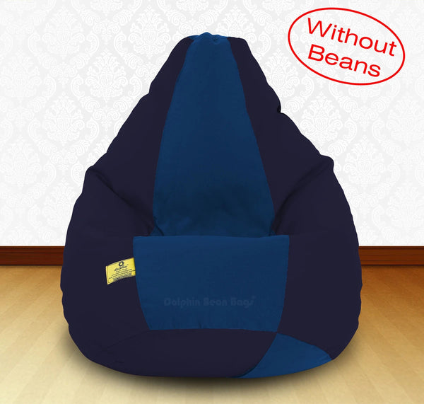 Bean Bag: Black/R.Blue-FABRIC-COVERS(without Beans)