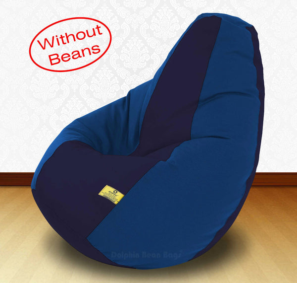 Bean Bag: Black/R.Blue-FABRIC-COVERS(without Beans)
