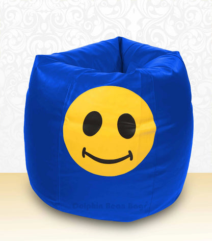 Bean Bag : XXXL Bean Bag R.Blue-Smiley-FILLED (with Beans)