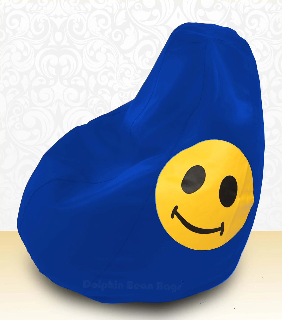 Bean Bag : XXXL Bean Bag R.Blue-Smiley-FILLED (with Beans)