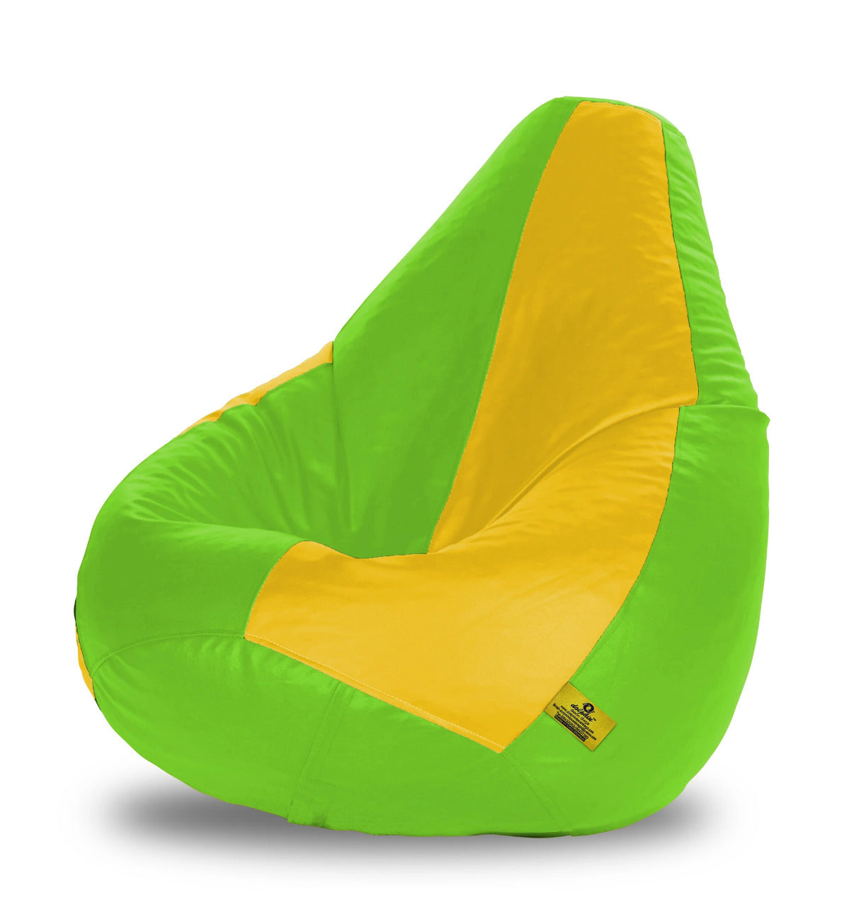 Bean Bag : XXXL F.GREEN & YELLOW BEAN BAG-FILLED(With Beans)