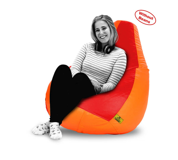 Bean Bag XXL RED&ORANGE BEAN BAG-COVER (Without Beans)
