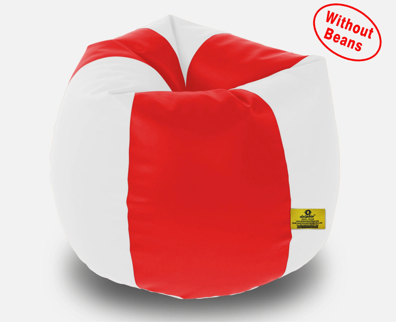 Bean Bag: 3XL RED&WHITE BEAN BAG-COVER (Without Beans)