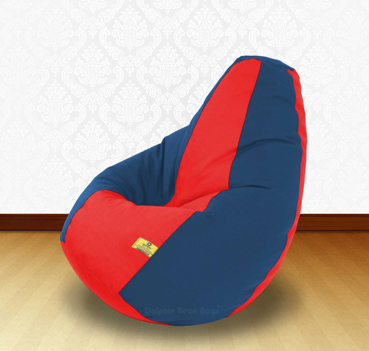 Bean Bag : XXXL Red/R.Blue-FABRIC-FILLED & WASHABLE (with Beans)