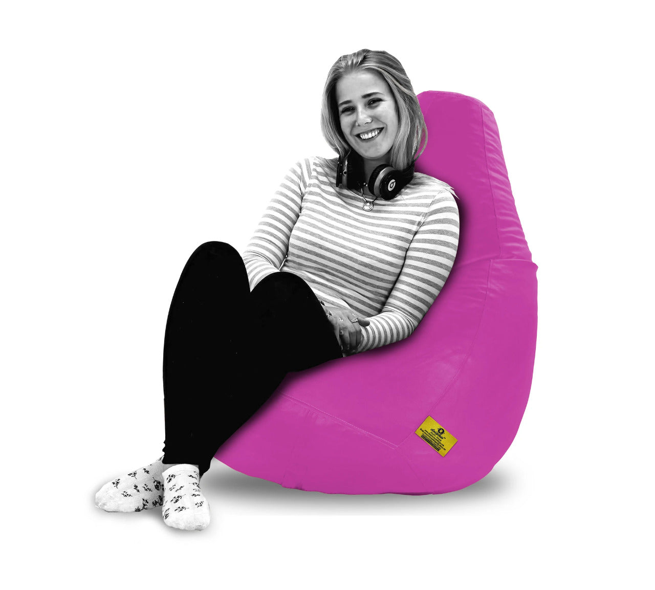 Bean Bags : XXL BEAN BAG-Pink - FILLED (With Beans)