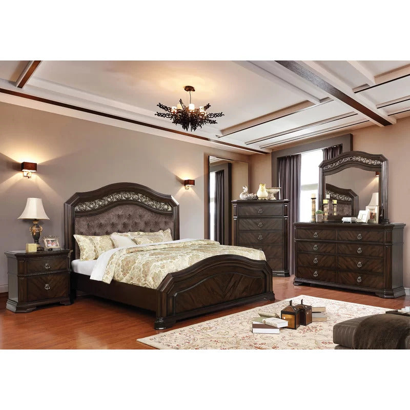 Bedroom Set: Beautiful Upholstered Configurable Bedroom Set