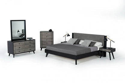 Bedroom Set: Grey & Black Bedroom Set