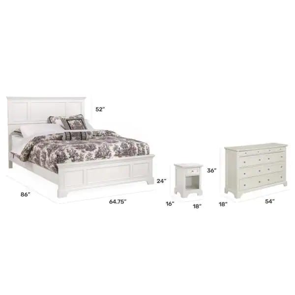 Bedroom Set: Hardwood Queen Standard 3 Piece Bedroom Set