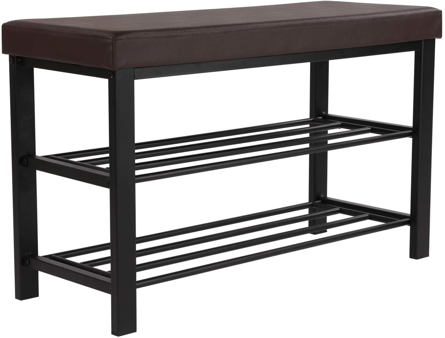 Benches: 3-Tier Shoe Rack with Storage Organizer with Foam Padded Seat