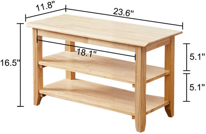 Benches: 3 Tier Wooden Storage Bench