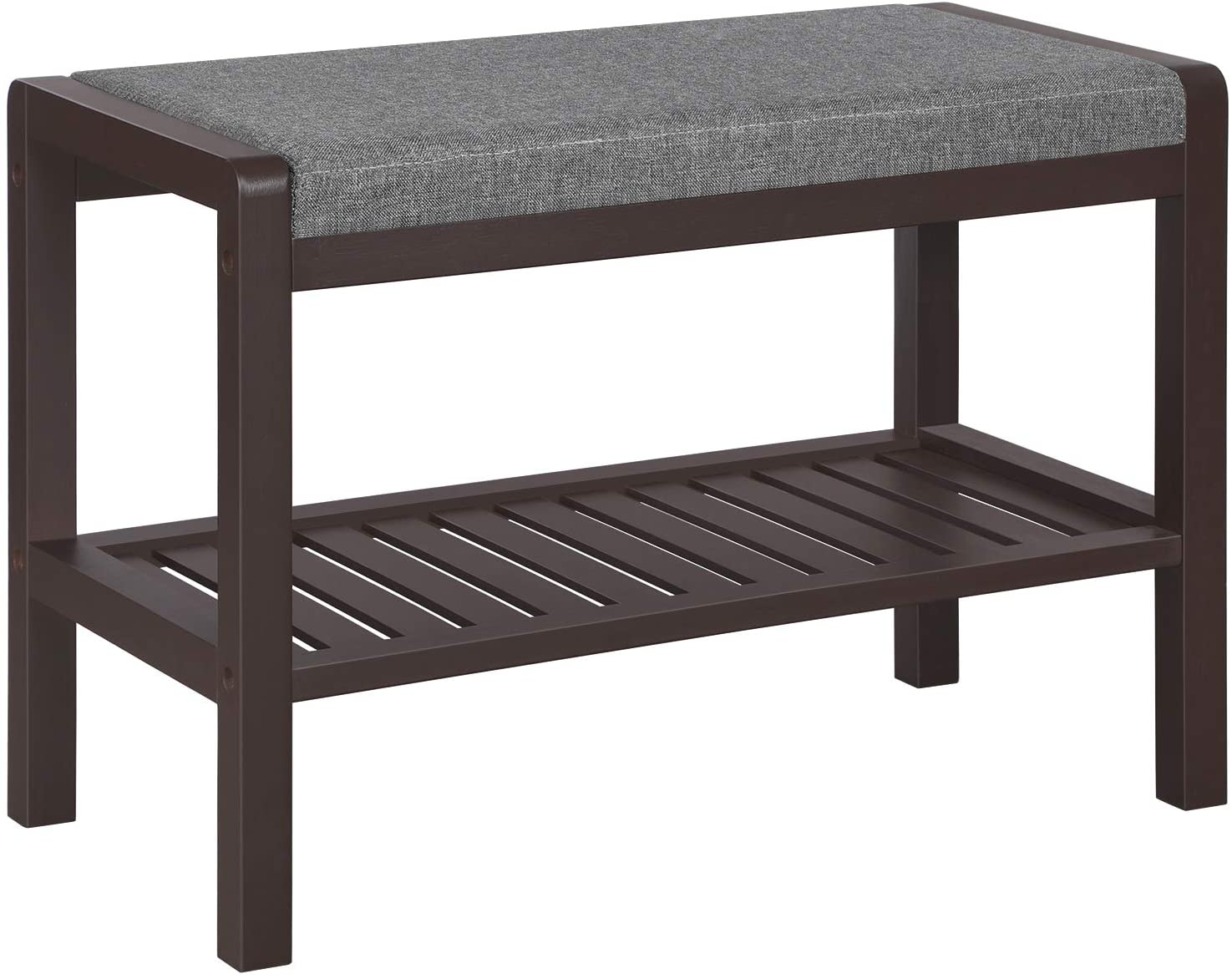 Benches Cushion Upholstered Padded Seat Storage Shelf Bench for Entryway Bedroom Living Room Hallway Garage
