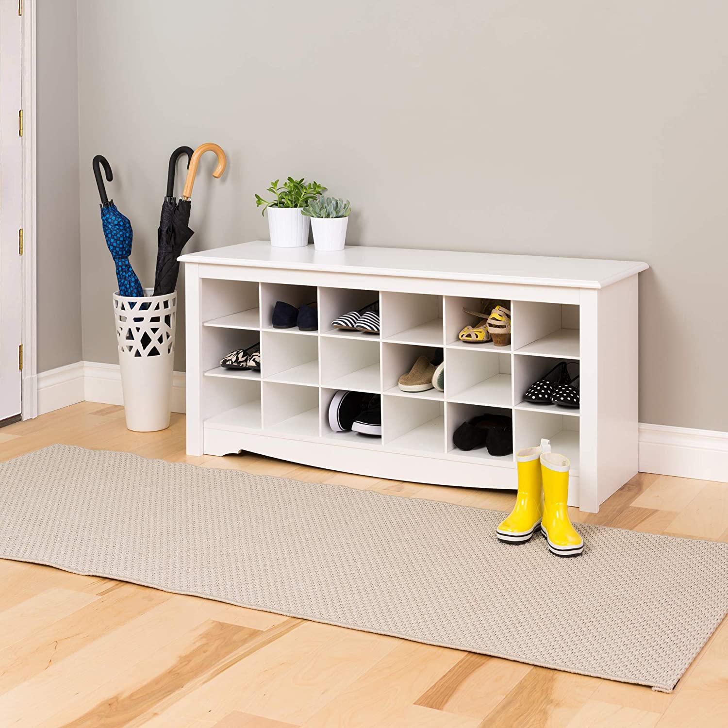 Benches: Entryway Shoe Cubicle Bench