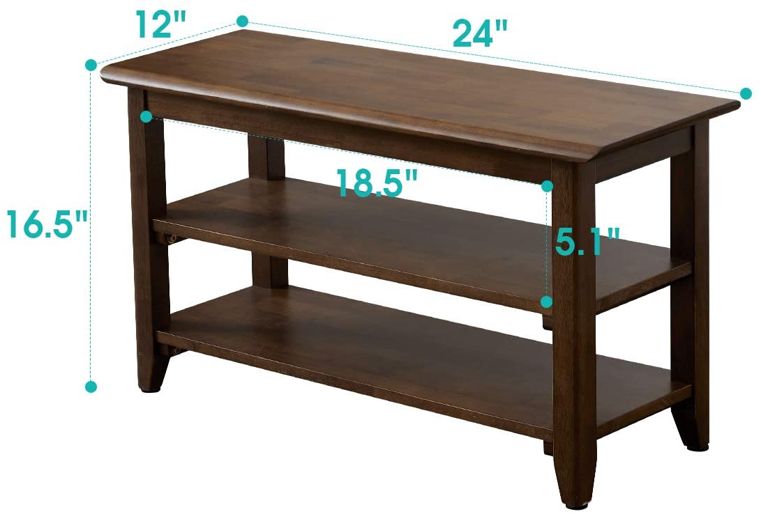 Benches Ideal for Entryway, Living Room, Holds Up to 550 lbs, Dark Brown