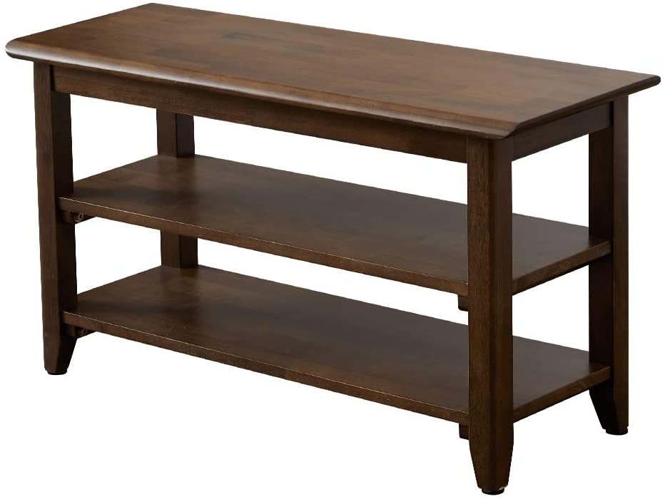 Benches Ideal for Entryway, Living Room, Holds Up to 550 lbs, Dark Brown