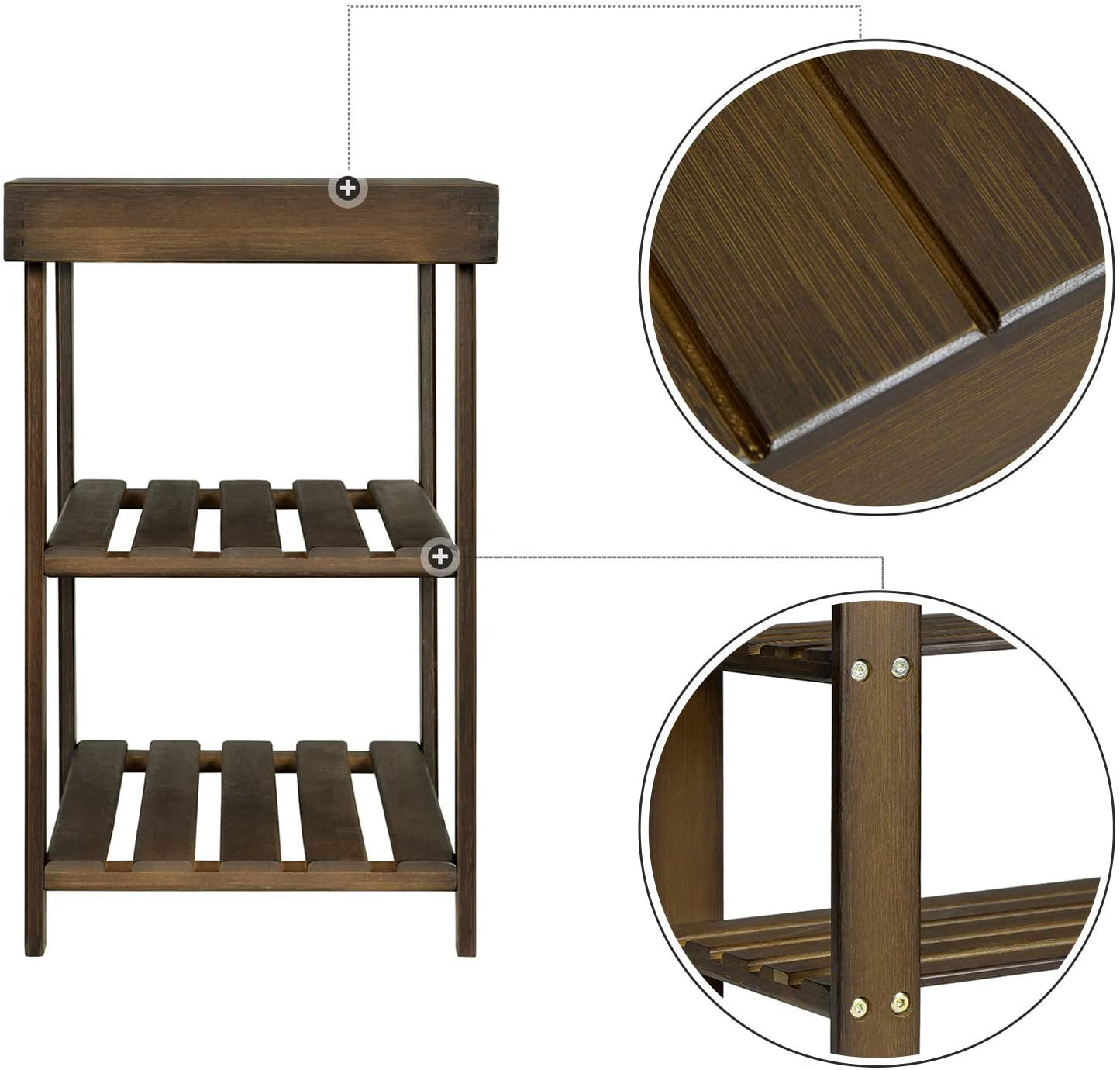 Benches : Shoe Rack Bench,3-Tier Bamboo Shoe Organizer,Storage Shelf Holds