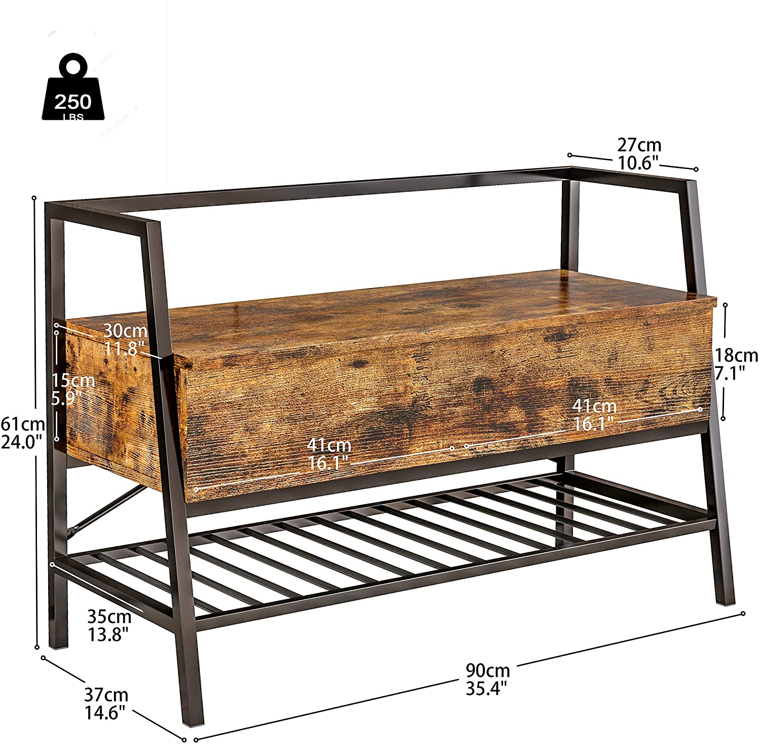 Benches : Shoe Rack Bench with Storage Box