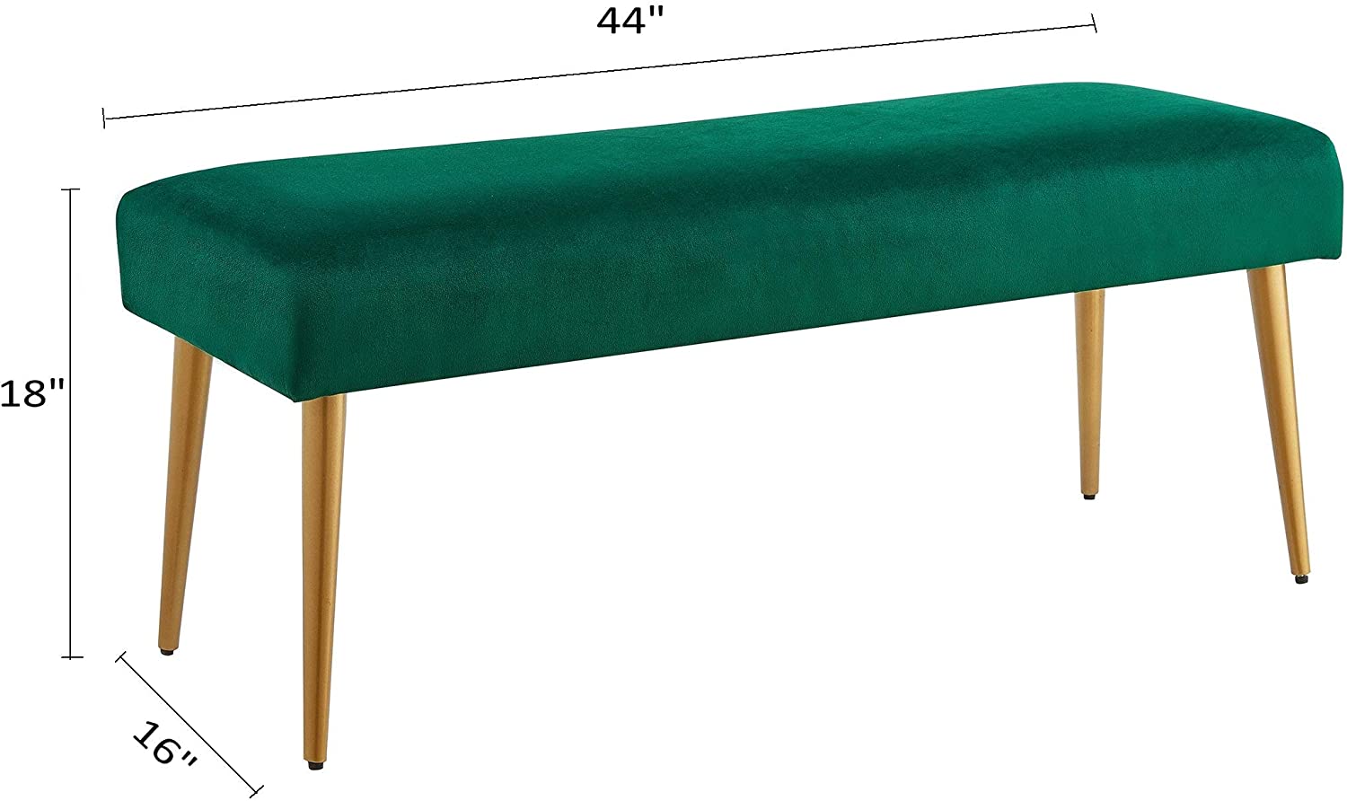 Benches : Upholstered Metal Legs Living Room Bench