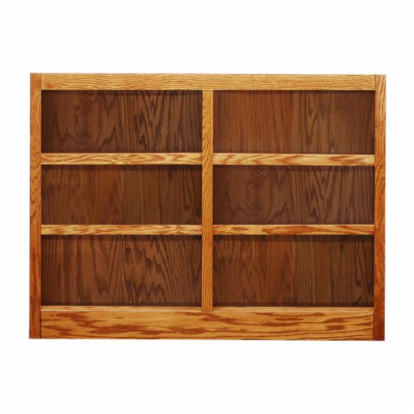 BookCase: Morgan Double Wide Wood Veneer Bookcase