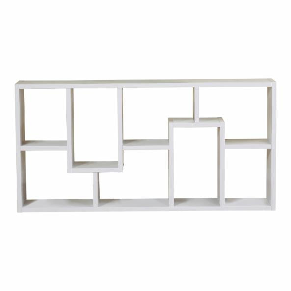 BookCase: Phantom Contoured Leveled Wooden Showcase Display Cabinet/ Bookcase - White