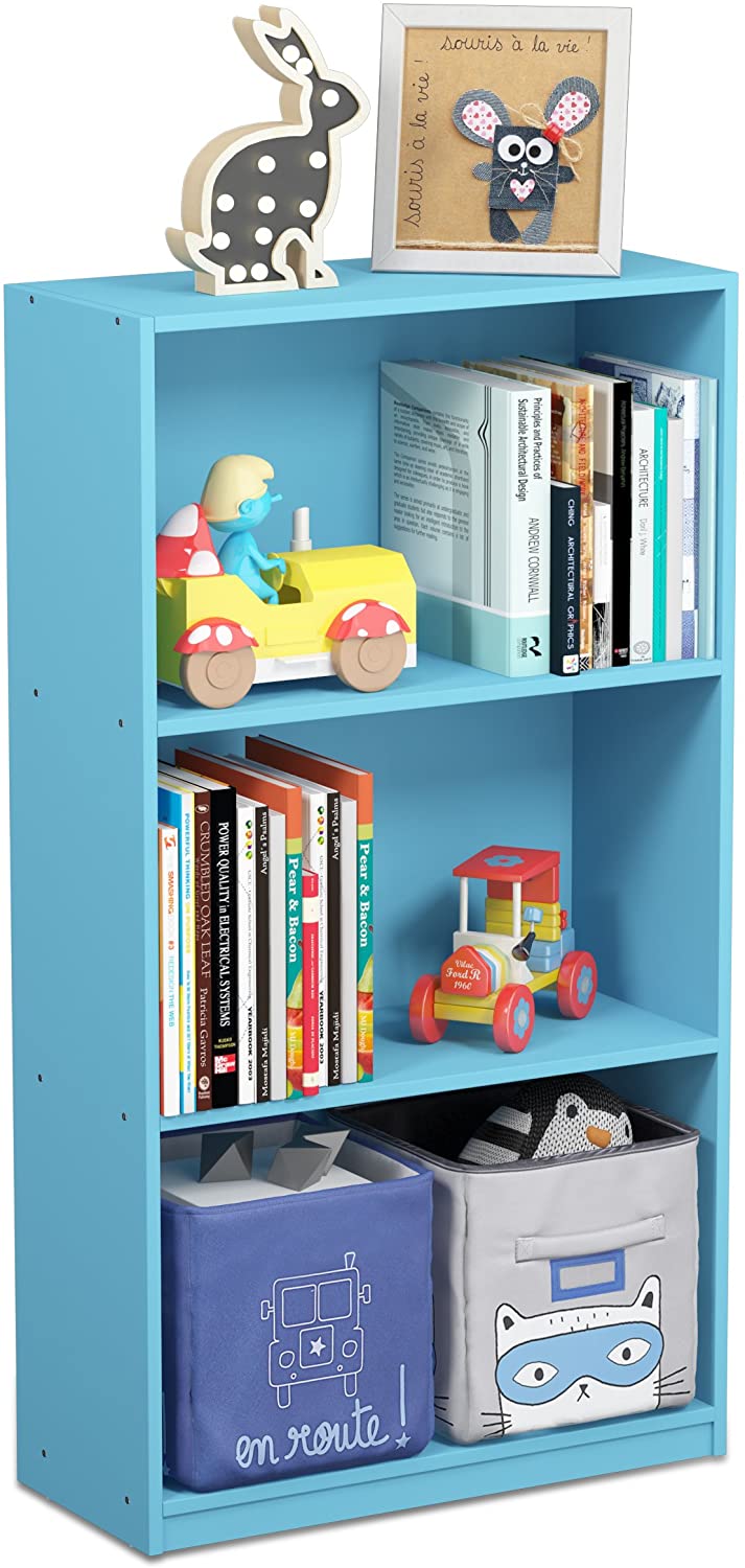Bookshelf: 3-Tier Bookcase Storage Shelves