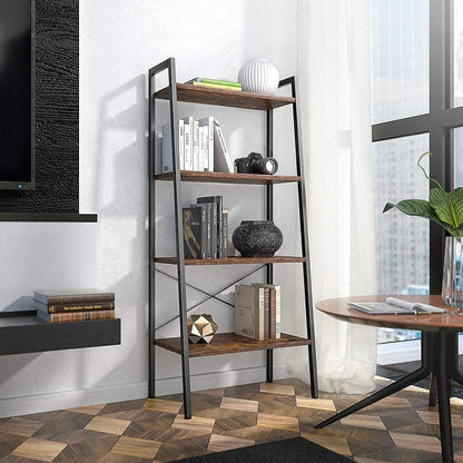Bookshelf: 4-Tier Ladder Bookshelf for Living Room