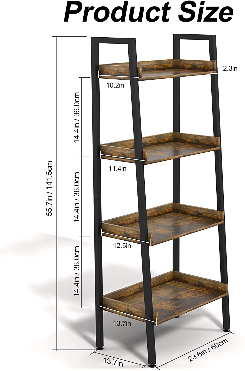 Bookshelf: 4-Tier Multipurpose Organizer Rack