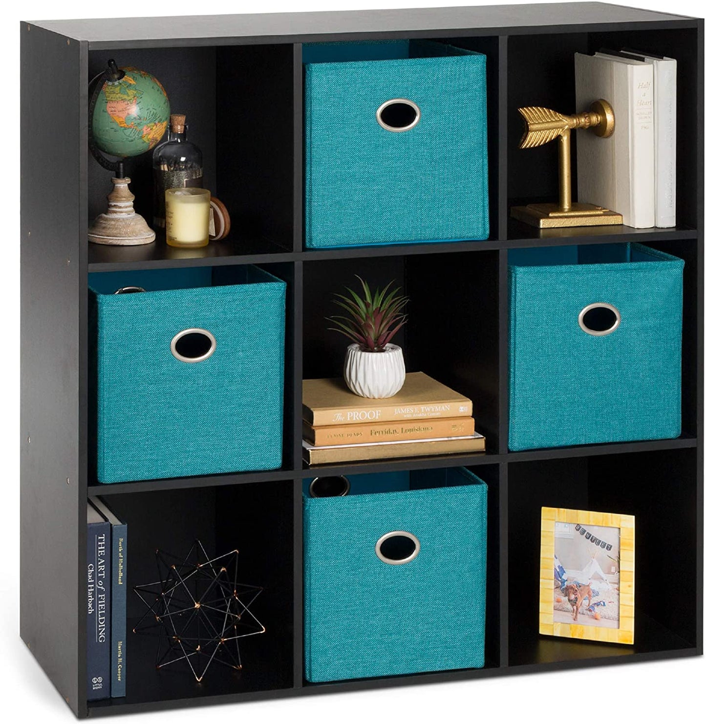 Bookshelf: 9-Cube Storage Shelf Organizer Bookshelf 