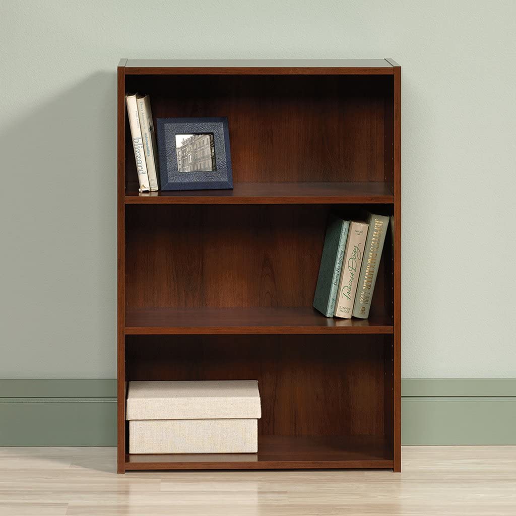 Bookshelf: Cherry finish 3-Shelf Bookcase  