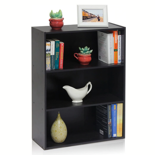 Bookshelf Espresso 3-Tier Open Shelf