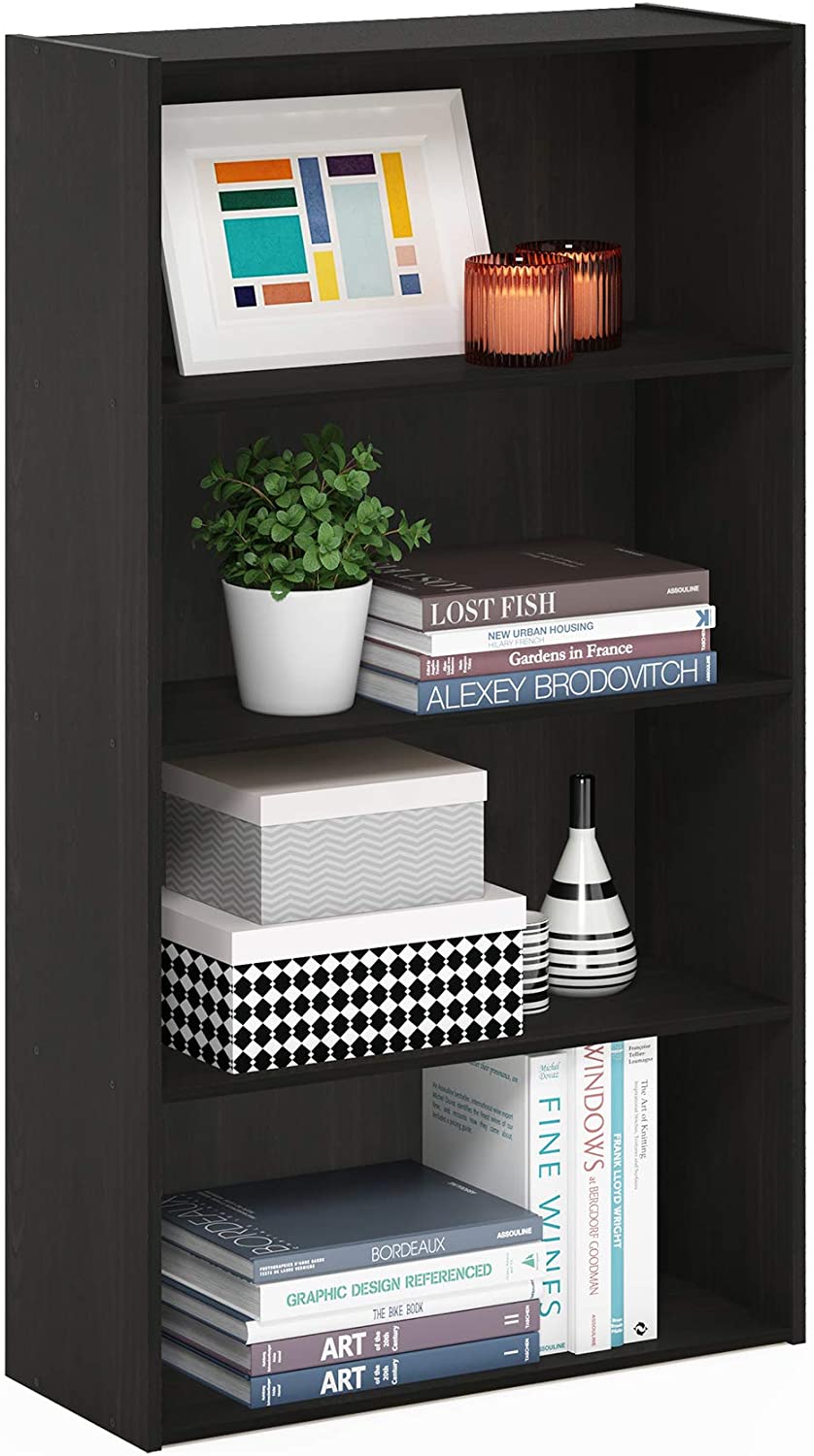 Bookshelf: Espresso 4 Tier Open Shelf